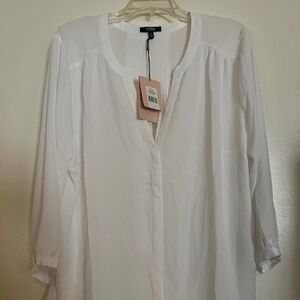 NYDJ Pintuck Blouse 1X